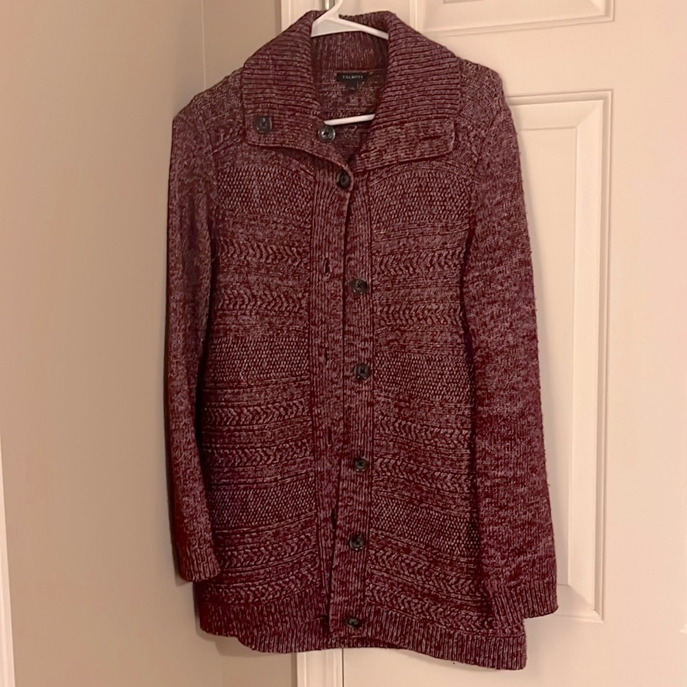 Purple wool blend long sweater